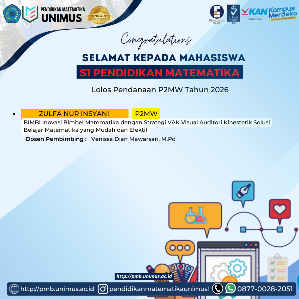 Mahasiswa Pendidikan Matematika UNIMUS Lolos Pendanaan PKM Nasional ...